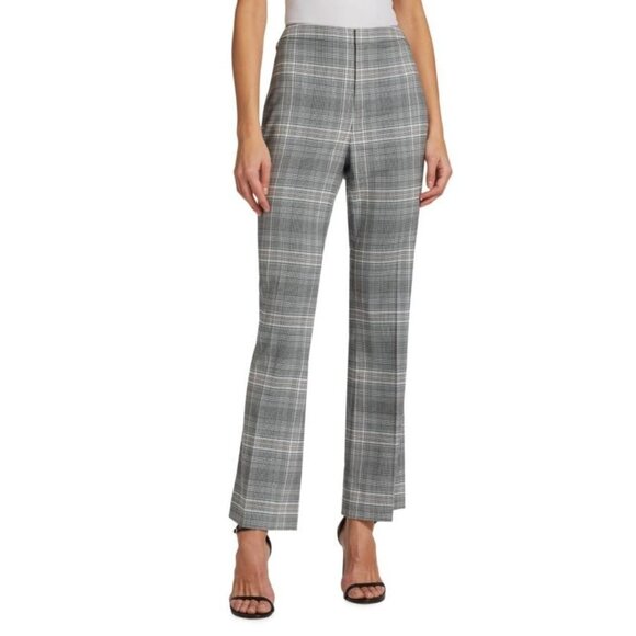 Elie Tahari Paige Plaid Straight Leg Pants Size 10 US New...
